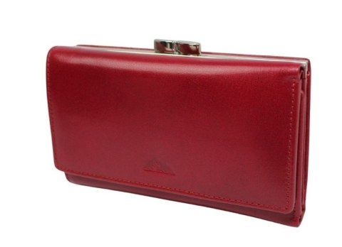 Portfel Damski Skórzany El Forest (PL) Skóra Bydlęca Klamra 14 cm RFID 948 480 BORDOWY 14,5 x 9 x 2,5 [cm]