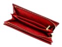 Portfel Damski Skórzany Peterson Lakierowany Długi Z Suwakiem Na Zewnątrz PTN-PS1431 CZERWONY 19,5 x 10 x 3,5 [cm]