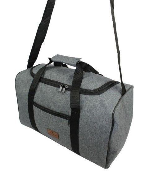 Solidna Mała Torba Podróżna Na Siłownie PETERSON TBP-6 SZARA 40 x 24 x 21 [cm]