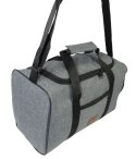 Solidna Mała Torba Podróżna Na Siłownie PETERSON TBP-6 SZARA 40 x 24 x 21 [cm]