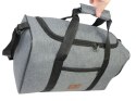 Solidna Mała Torba Podróżna Na Siłownie PETERSON TBP-6 SZARA 40 x 24 x 21 [cm]