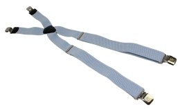 Szelki Do Spodni Polska Galanteria (PL) Z Materiału Regulowane Podwójne Typ X JASNY BŁĘKITNY