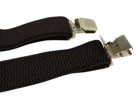 Szelki Do Spodni Polska Galanteria (PL) Z Materiału Regulowane Pojedyncze Typ Y CZEKOLADOWE