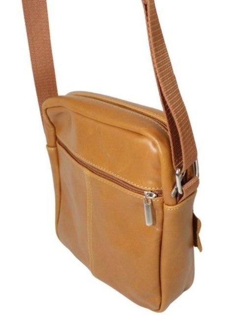 Torba Męska Sórzana MAGRE (PL) Pionowa JANEK BIS De Lux Skóra Naturalna KARMELOWY 20 x 21 x 6 [cm]
