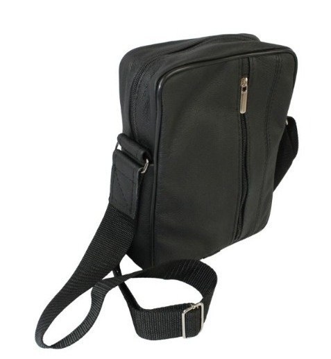 Torba męska skórzana GRETOS MAROUS (PL) CZARNA Pionowa 23 x 17 x 6 [cm]