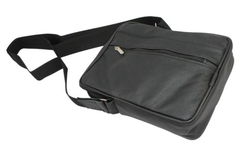 Torba męska skórzana GRETOS MAROUS (PL) CZARNA Pionowa 23 x 17 x 6 [cm]