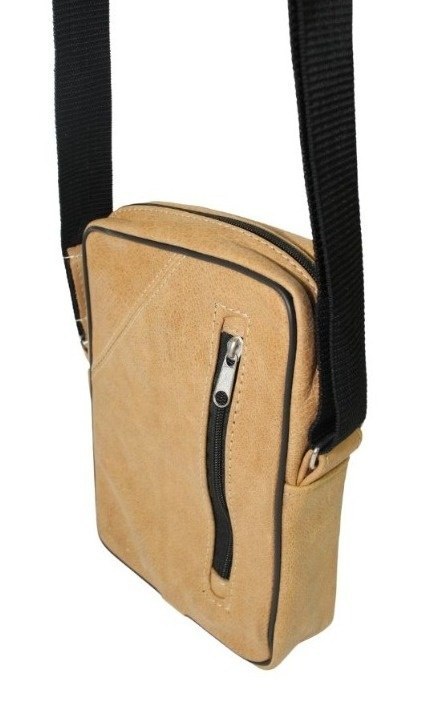 Torba męska skórzana GRETOS MAROUS (PL) Pionowa SUROWA SKÓRA TOFFI 25 x 17 x 6 [cm]