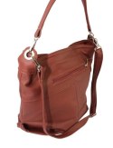 Torebka Skórzana Magre (PL) Fiona Skóra Naturalna CIEMNY CEGLASTY