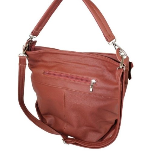 Torebka Skórzana Magre (PL) Fiona Skóra Naturalna CIEMNY CEGLASTY