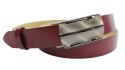 Wizytowy Pasek Skórzany 35 mm PAS-MAX (PL) Pełna Klamra AUTOMAT/SAMOZACISK Garnitur CZEREŚNIOWY K61 ASZ35/KASZ85 XXL NADWYMIAR