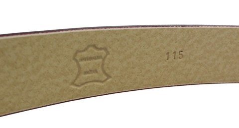 Wizytowy Pasek Skórzany 35 mm PAS-MAX (PL) Pełna Klamra AUTOMAT/SAMOZACISK Garnitur CZEREŚNIOWY K61 ASZ35/KASZ85 XXL NADWYMIAR