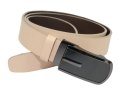 Wizytowy Pasek Skórzany 35 mm Polska Galanteria (PL) Pełna Klamra AUTOMAT/SAMOZACISK Garnitur KREMOWY ASZ35/KASZ68