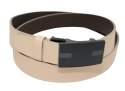 Wizytowy Pasek Skórzany 35 mm Polska Galanteria (PL) Pełna Klamra AUTOMAT/SAMOZACISK Garnitur KREMOWY ASZ35/KASZ77