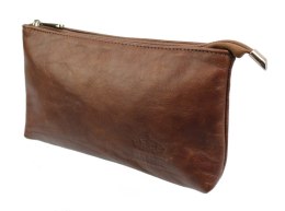 Duża Prosta Saszetka/Kosmetyczka MaGre (PL) DeLuxe Skóra Naturalna Extra Bardzo Wytrzymała 25 x 14cm