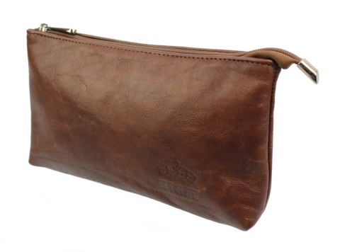 Duża Prosta Saszetka/Kosmetyczka MaGre (PL) DeLuxe Skóra Naturalna Extra Bardzo Wytrzymała 25 x 14cm