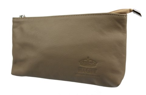 Duża Prosta Saszetka/Kosmetyczka MaGre (PL) DeLuxe Skóra Naturalna Extra Bardzo Wytrzymała 25 x 14cm