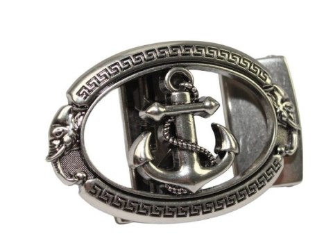 Klamra Do Paska Męskiego Wizytowego Z Mechanizmem Ząbkowym ,,SREBRNA KOTWICA,, AUTOMAT/ZĄBEK Garnitur 35 mm KAZ35/6