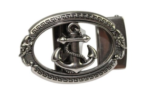 Klamra Do Paska Męskiego Wizytowego Z Mechanizmem Ząbkowym ,,SREBRNA KOTWICA,, AUTOMAT/ZĄBEK Garnitur 35 mm KAZ35/6