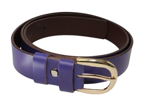 Pasek Damski Skórzany Gładki COMPLEX (PL) 30 mm FIOLETOWY