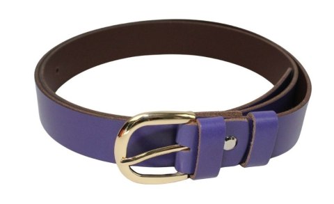 Pasek Damski Skórzany Gładki COMPLEX (PL) 30 mm FIOLETOWY