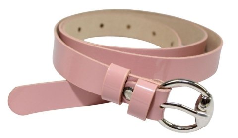 Pasek Damski Skórzany Gładki GRETOS (PL) 20 mm CIEMNY RÓŻOWY LAKIEROWANY