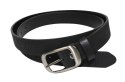 Pasek Damski Skórzany PAS-MAX (PL) "KORNIK" CZARNY Skóra Licowa EXTRA 30 mm