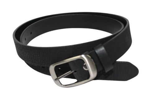 Pasek Damski Skórzany PAS-MAX (PL) "KORNIK" CZARNY Skóra Licowa EXTRA 30 mm