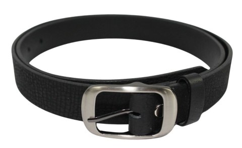 Pasek Damski Skórzany PAS-MAX (PL) "KORNIK" CZARNY Skóra Licowa EXTRA 30 mm