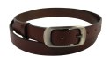 Pasek Damski Skórzany PAS-MAX (PL) Skóra Licowa EXTRA Gładki 25 mm BRĄZOWY k506