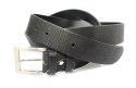 Pasek Męski Skórzany PAS-MAX (PL) "KORNIK" CZARNY Skóra Licowa EXTRA 40 mm