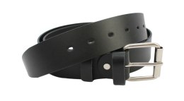 Pasek Męski Skórzany Polska Galanteria (PL) Skóra Licowa EXTRA 40 mm CZARNY Gładki Klamra Tradycyjna (Z ROLKĄ)