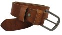 Pasek Męski Skórzany Rovicky (PL) 3422 Skóra Licowa EXTRA 40 mm BRĄZOWY TEKSTURA