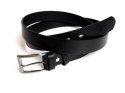 Pasek Skórzany Bez Klamry COMPLEX (PL) Skóra Naturalna GŁADKI 30 mm CZARNY