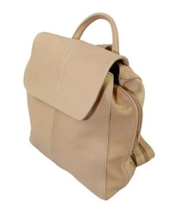 Plecak Skórzany MAGRE (PL) NATALIA Skóra Naturalna Licowa BISZKOPTOWA