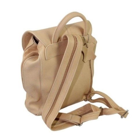 Plecak Skórzany MAGRE (PL) NATALIA Skóra Naturalna Licowa BISZKOPTOWA