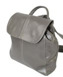 Plecak Skórzany MAGRE (PL) NATALIA Skóra Naturalna Licowa Gładka POPIELATA