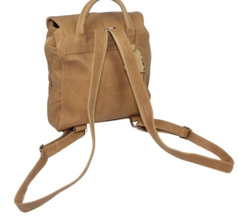 Plecak Skórzany MAGRE (PL) NATALIA Skóra Naturalna Licowa JASNY KARMEL