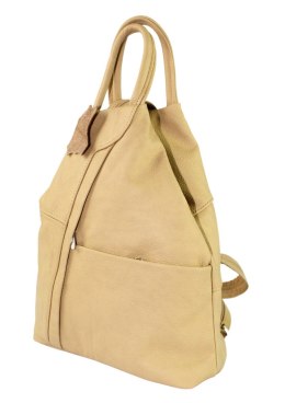 Plecak Skórzany PolskaGalanteria (PL) JOANNA Skóra Naturalna Licowa JASNA PIASKOWA