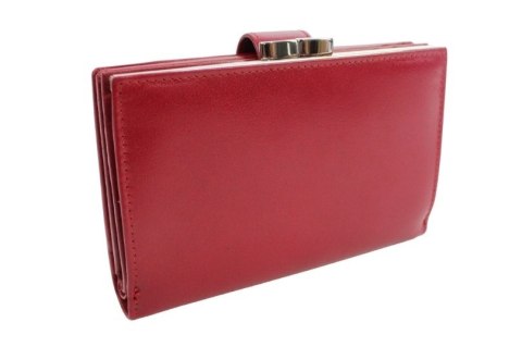 Portfel Damski Skórzany El Forest (PL) Skóra Bydlęca Klamra 14 cm RFID 955 480 CZERWONY 14,5 x 9,5 x 3 [cm]