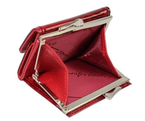 Portfel Damski Skórzany JENNIFER JONES Skóra Licowa Lakierowany Mały Z Klamrą JJ5287-14 9,5 x 8 x 2,5 [cm]