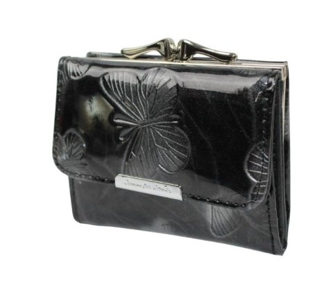 Portfel Damski Skórzany JENNIFER JONES Skóra Licowa Lakierowany Mały Z Klamrą JJ5287-14 9,5 x 8 x 2,5 [cm]