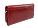 Portfel Damski Skórzany Peterson Długi Suwak Wewnątrz Skóra Naturalna Lakierowana PTN 1680144 CZERWONY 18,5 x 10 x 3 [cm]