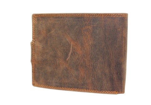 Portfel Męski PolskaGalanteria(PL) Skóra Licowa Duży Poziomy Z Zapinką Dwa Skrzydełka ''MOTYW MOTOR'' 895