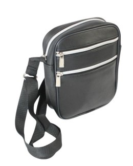 Skórzana Torba Męska Skóra Naturalna Antoszczyk (PL) DeLuxe CZARNY 20 x 16 x 6 [cm]