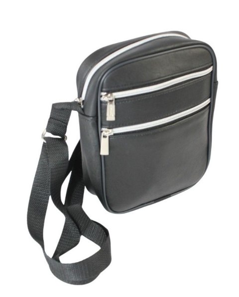 Skórzana Torba Męska Skóra Naturalna Antoszczyk (PL) DeLuxe CZARNY 20 x 16 x 6 [cm]