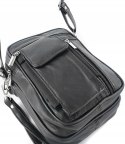 Torba męska skórzana CONVEY (PL) 06 Pionowa Czarna Dwukomorowa 23 x 17 x 8 [cm]