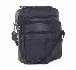 Torba męska skórzana CONVEY (PL) 526 Pionowa Czarna 27 x 23 x 8 [cm]
