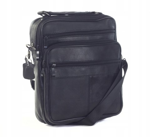 Torba męska skórzana CONVEY (PL) 526 Pionowa Czarna 27 x 23 x 8 [cm]
