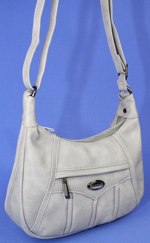 Torebka Skórzana 3022-2 Torebka Klasyczna BAG STREET Listonoszka Skóra Cielęca JASNY BEŻOWY