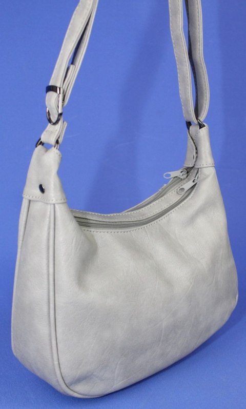 Torebka Skórzana 3022-2 Torebka Klasyczna BAG STREET Listonoszka Skóra Cielęca JASNY BEŻOWY